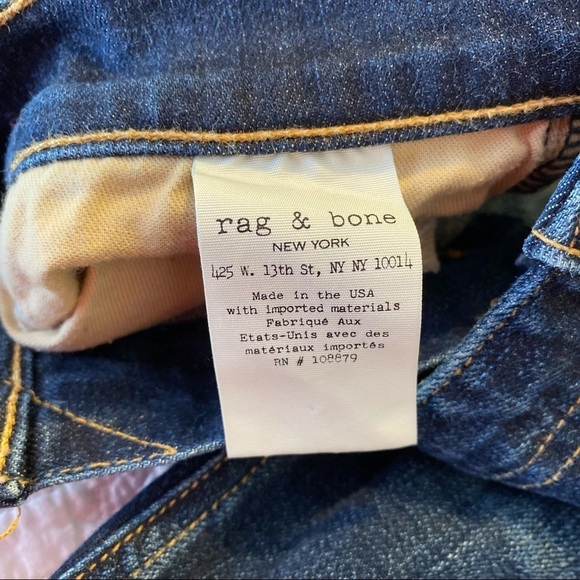 Rag & Bone Skinny Distressed Jeans in Ayoyama Wash - 26 - Picture 8 of 16